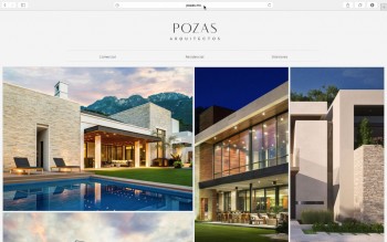 Website screen capture of Sean Gallagher Photography images for Pozas Arquitectos.
