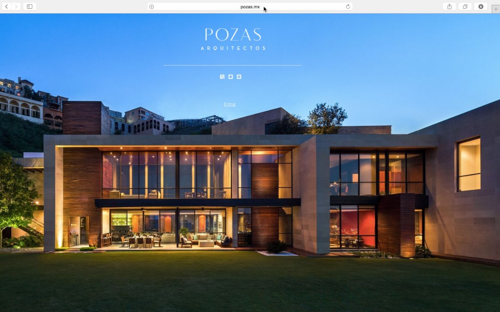 Website screen capture of Sean Gallagher Photography images for Pozas Arquitectos.